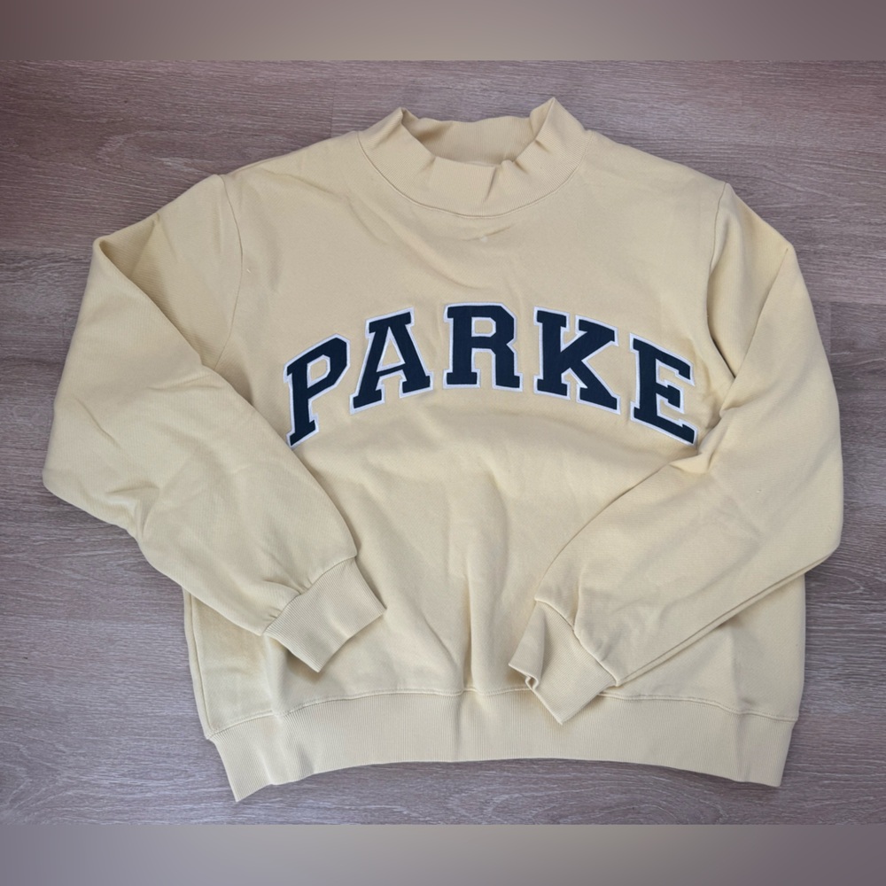 NWT PARKE Yellow Mockneck Size L/XL